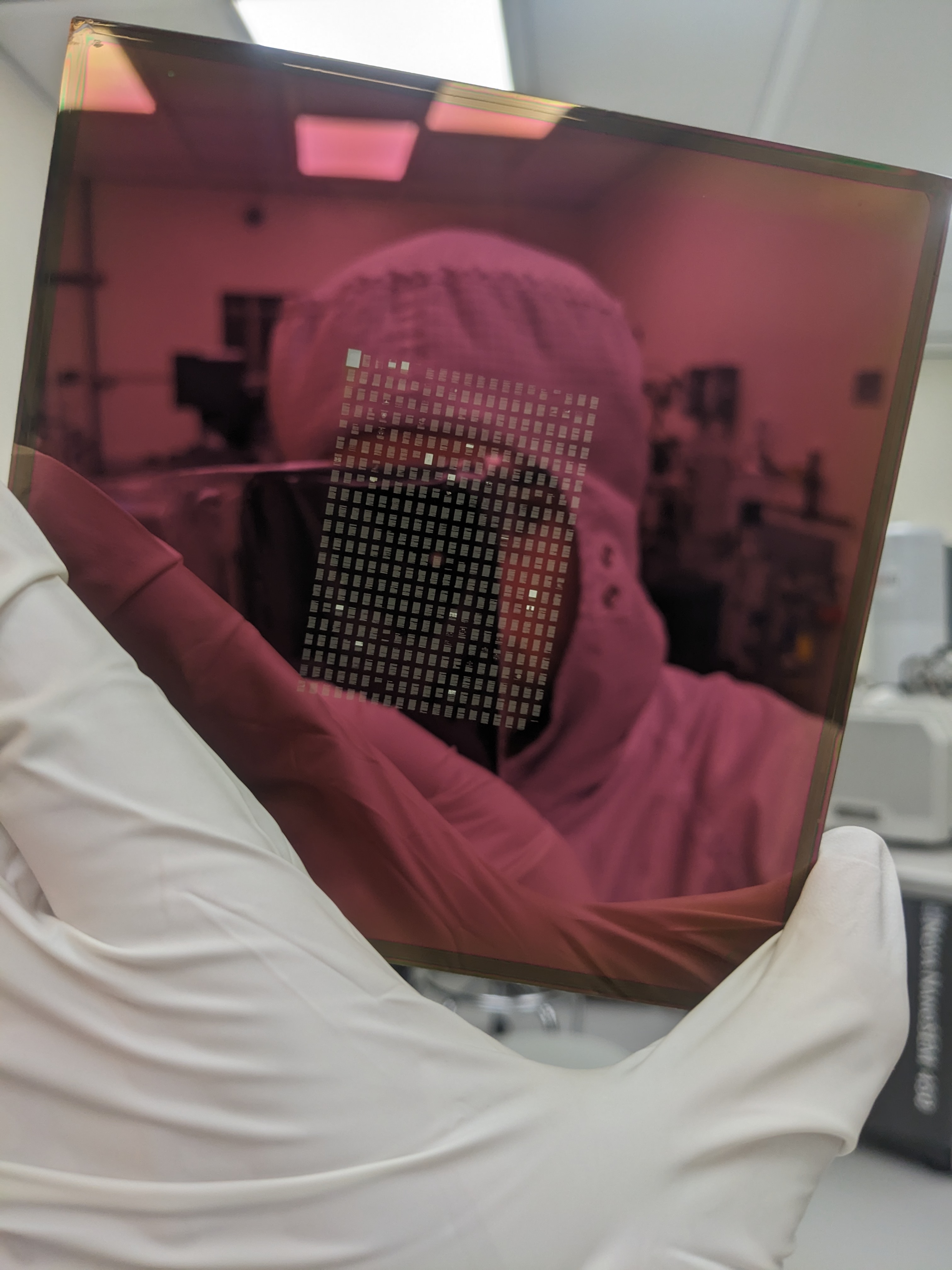 The entire patterned photomask.